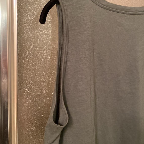 LOFT Vintage Soft Peplum Tank, Sage Green, Size L - Picture 3 of 3